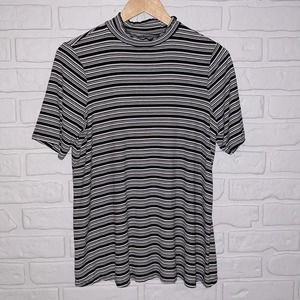 Striped Black and White Women's Top